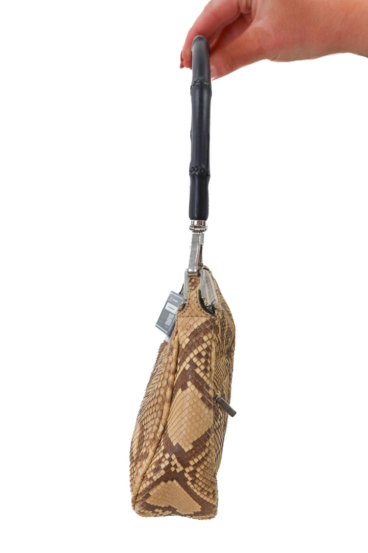 Gucci Python Bag with Bamboo Top Handle (vintage)