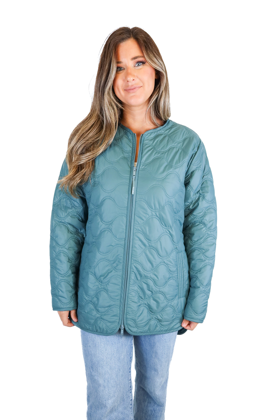 Travis Mathew teal jacket (L)