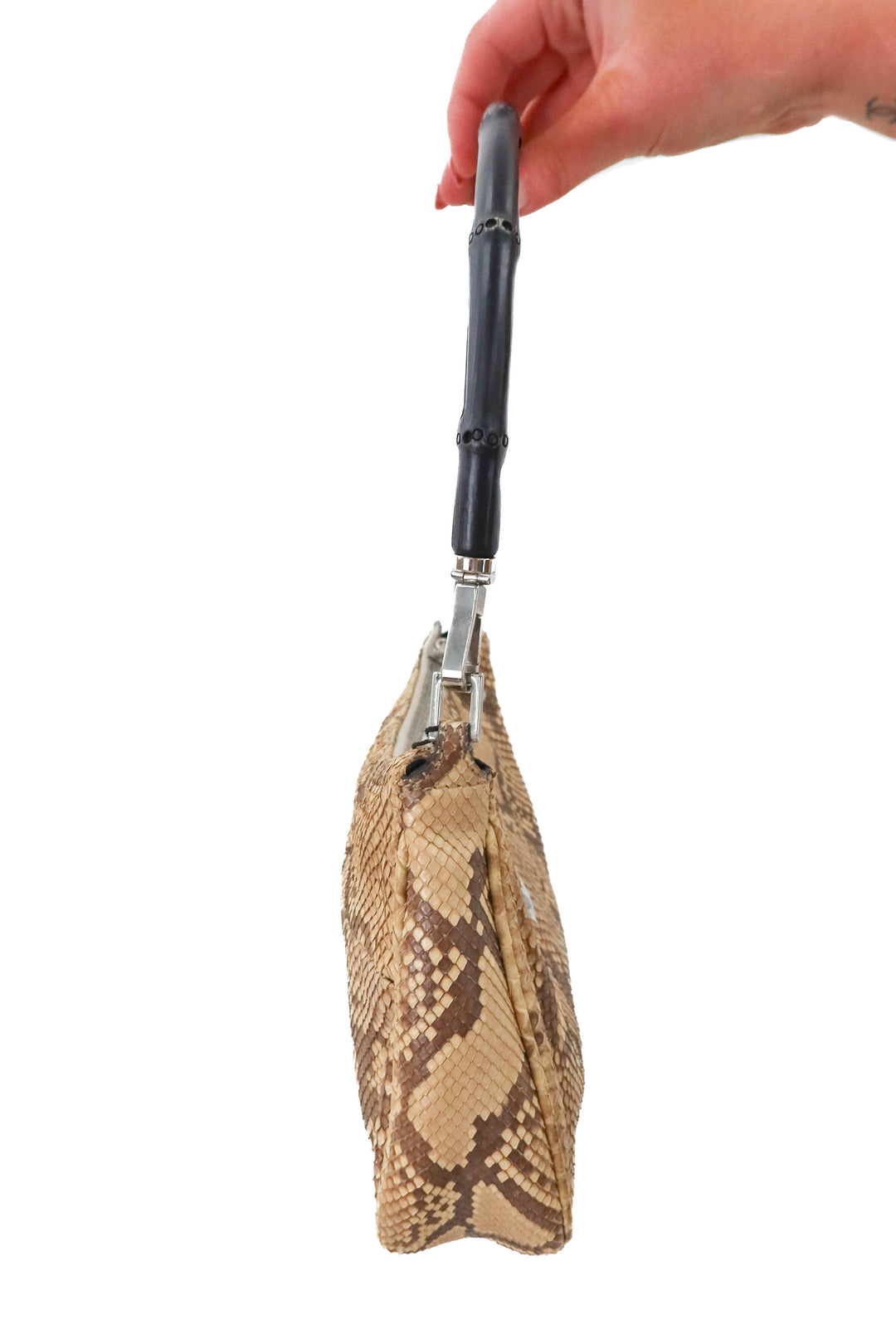 Gucci Python Bag with Bamboo Top Handle (vintage)