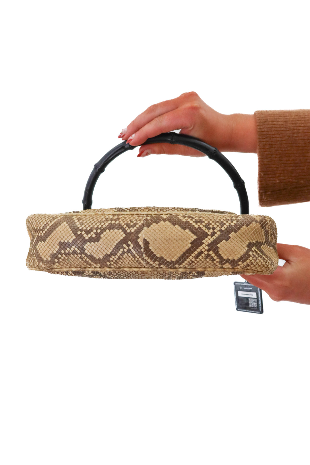 Gucci Python Bag with Bamboo Top Handle (vintage)