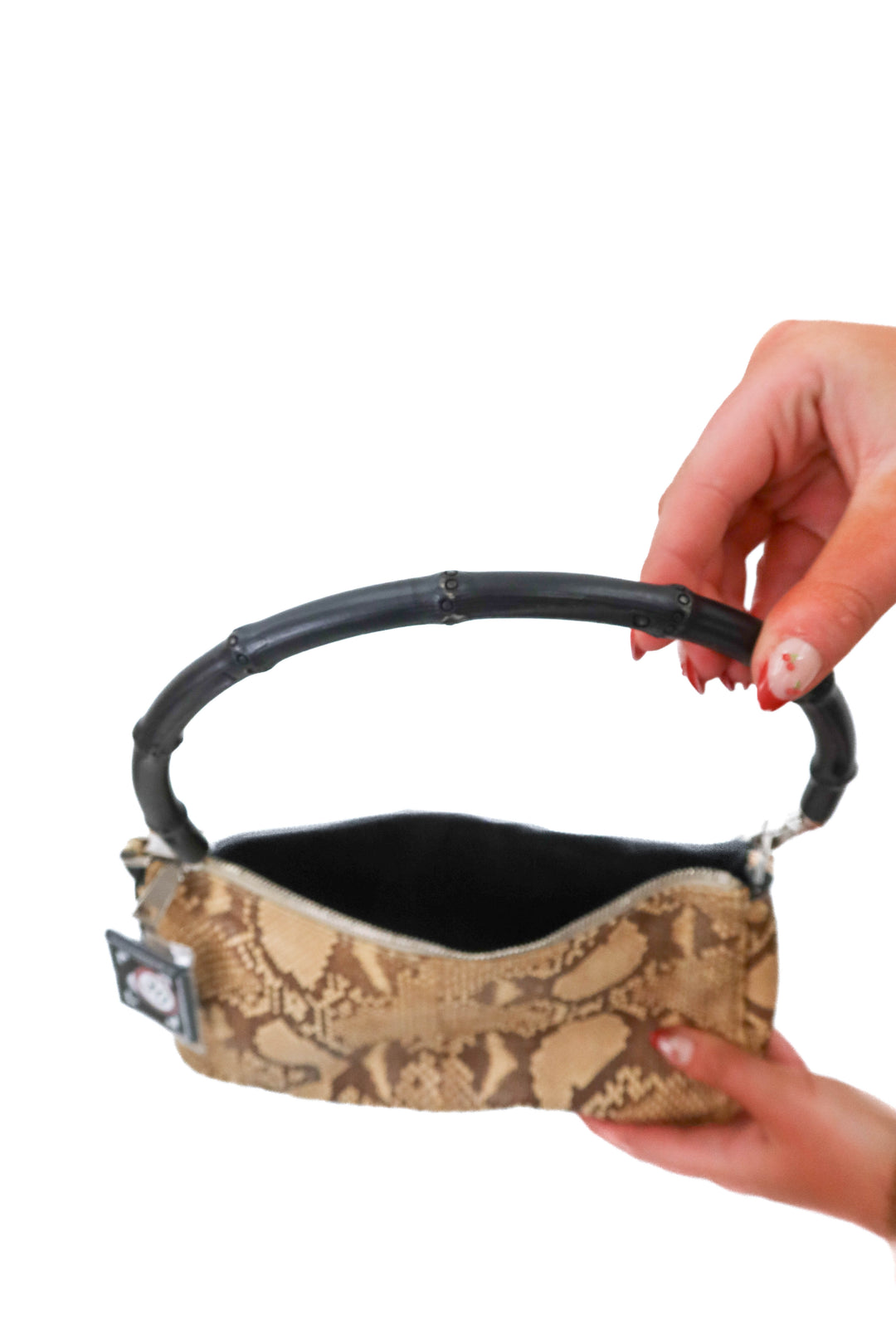 Gucci Python Bag with Bamboo Top Handle (vintage)