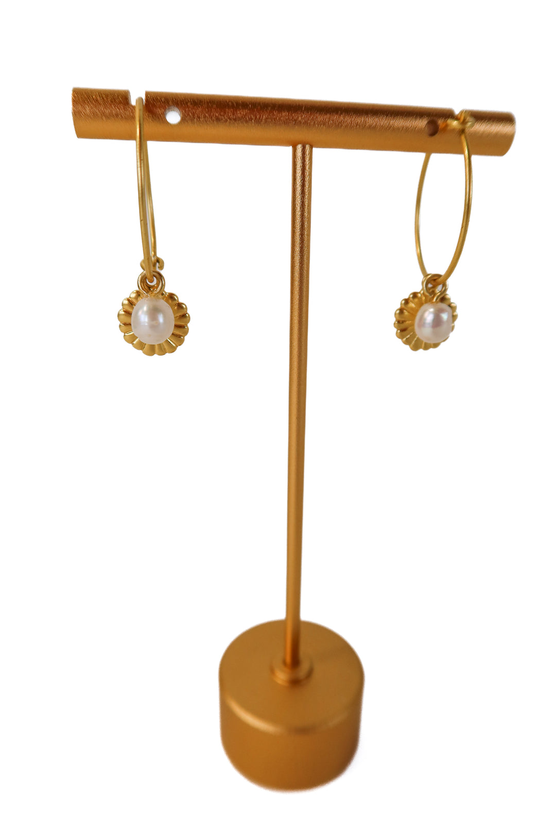 Madewell Daisy & Pearl hoop earrings