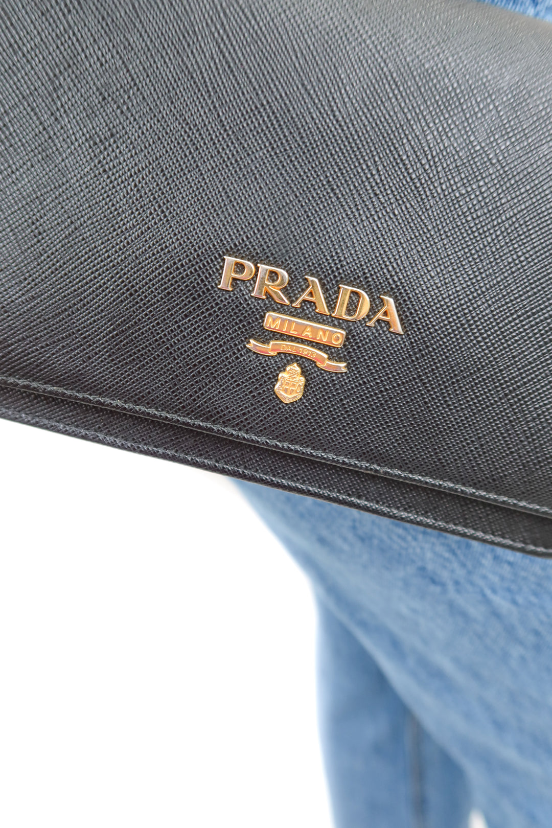 Prada Black Saffiano Leather Med WOC