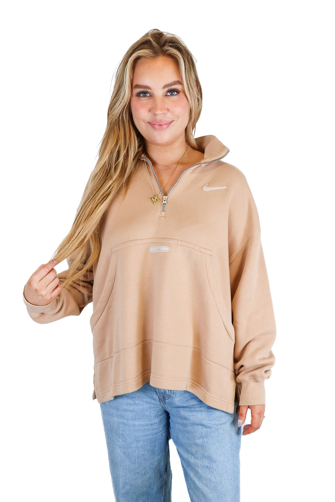 Nike light brown pullover (L)