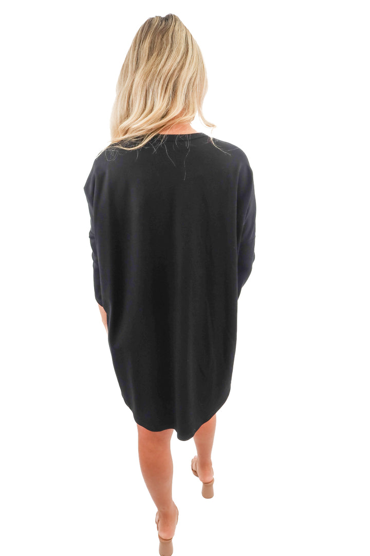Pomander Place Black Jersey Tunic Dress (XS/S; retail $120)