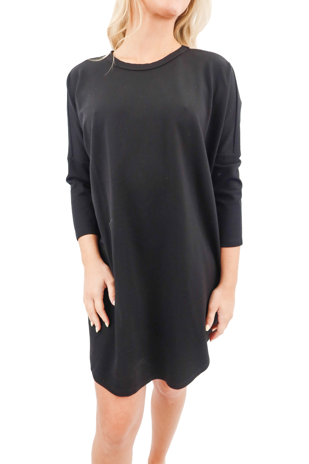 Pomander Place Black Jersey Tunic Dress (XS/S; retail $120)