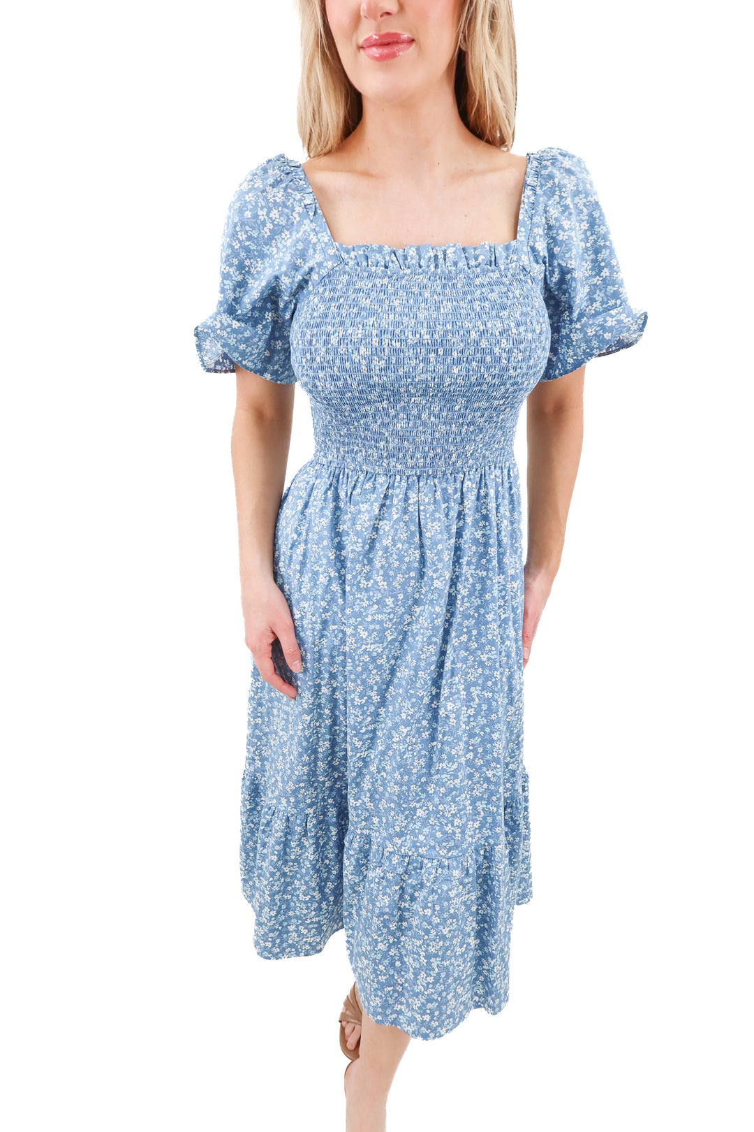 Draper James blue floral maxi dress NWT (XS; retail $178)