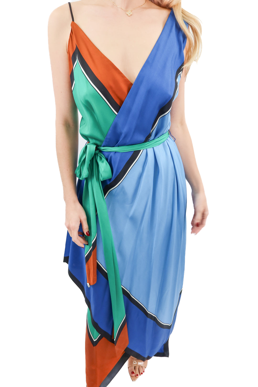 Diane von Furstenberg assymetrical silk dress (S)