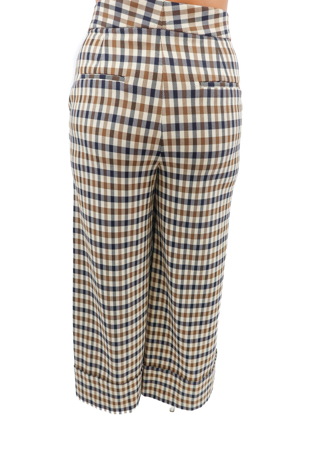antonio melani brown checker pants NWT (8; retail $149)