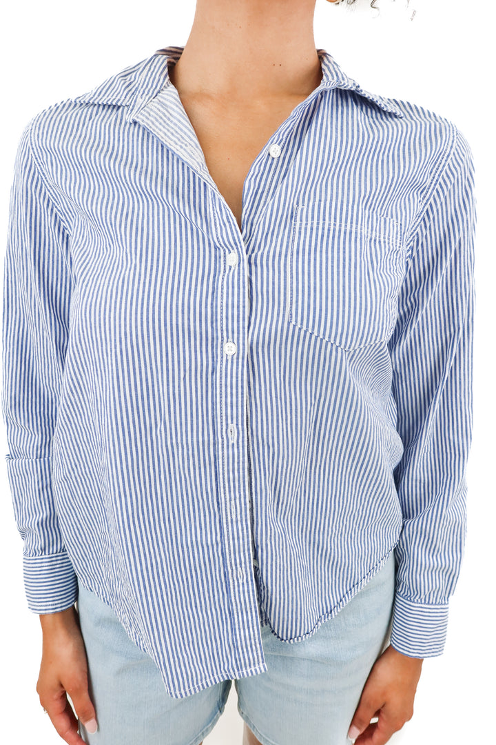 Old Navy blue pin stripe shirt (S)