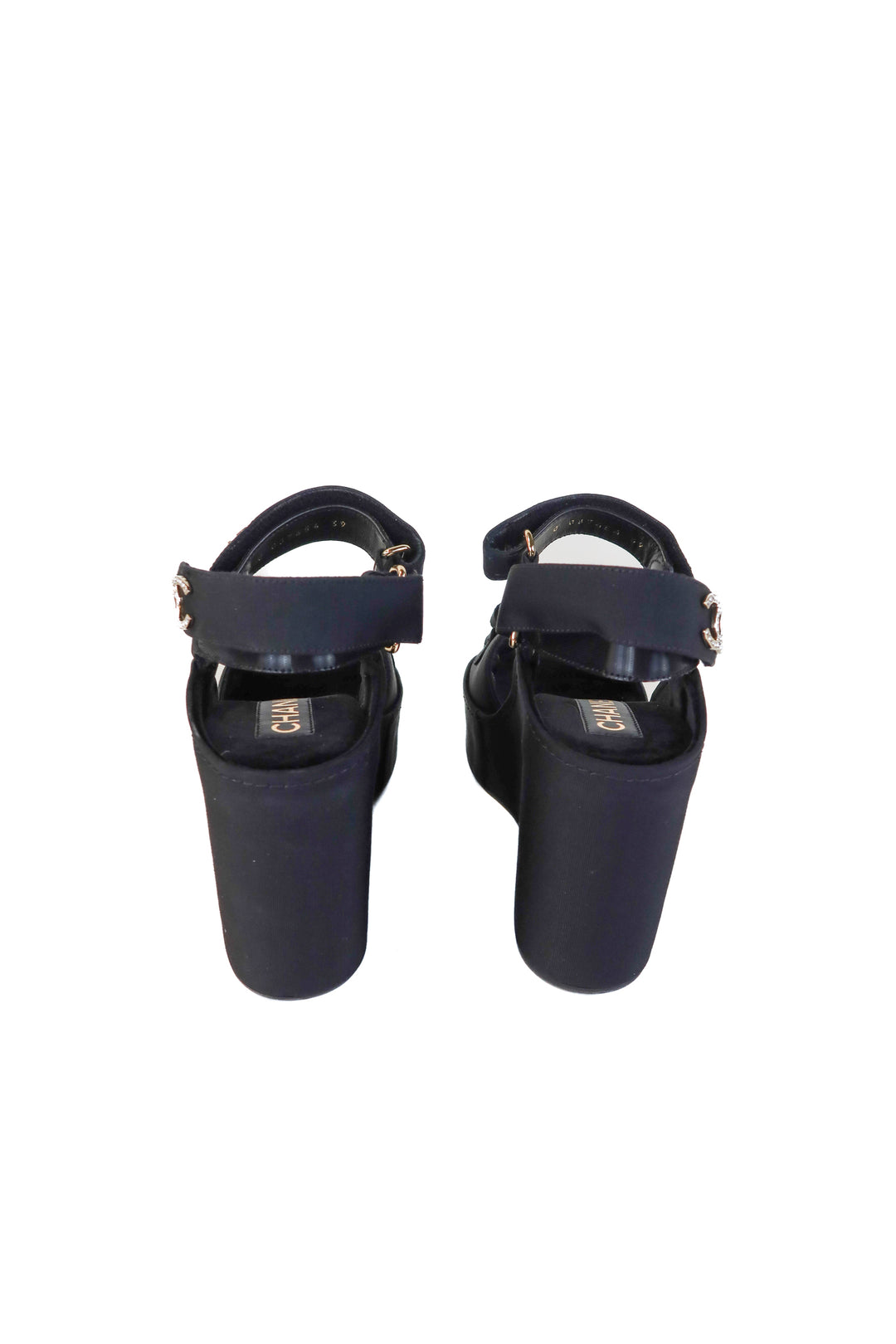Chanel Black Grosgrain Platform Sandals NWT (39/ US8.5-9; retail $1,725)