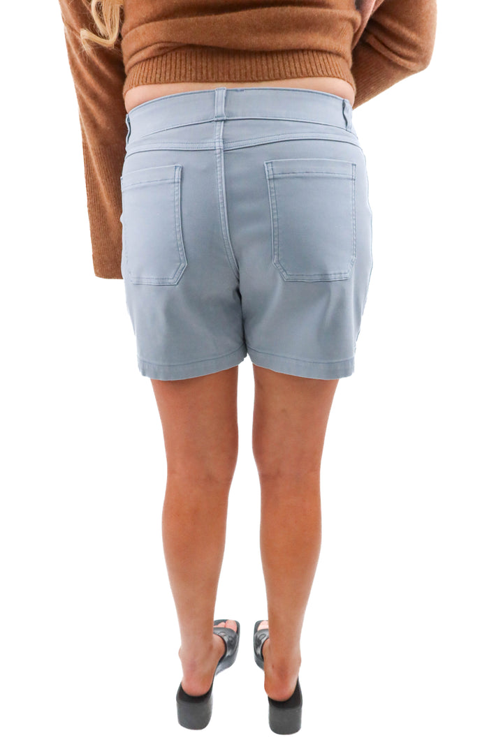 spanx blue superstretch twill short (m; retail $78)