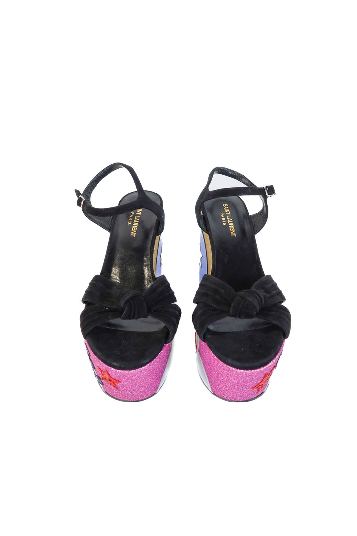 saint laurent platform love sandals (40/ US 9; retail $1,190)