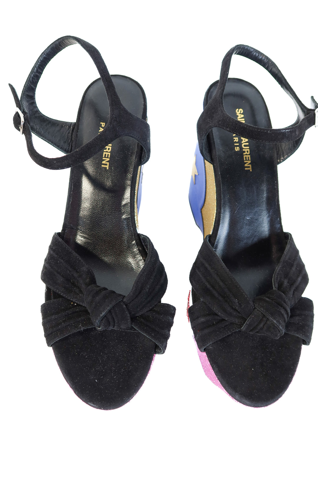 saint laurent platform love sandals (40/ US 9; retail $1,190)