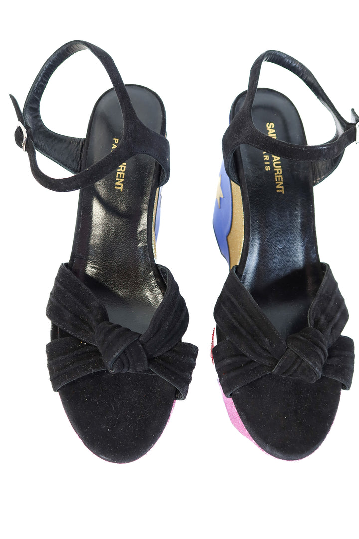 saint laurent platform love sandals (40/ US 9; retail $1,190)
