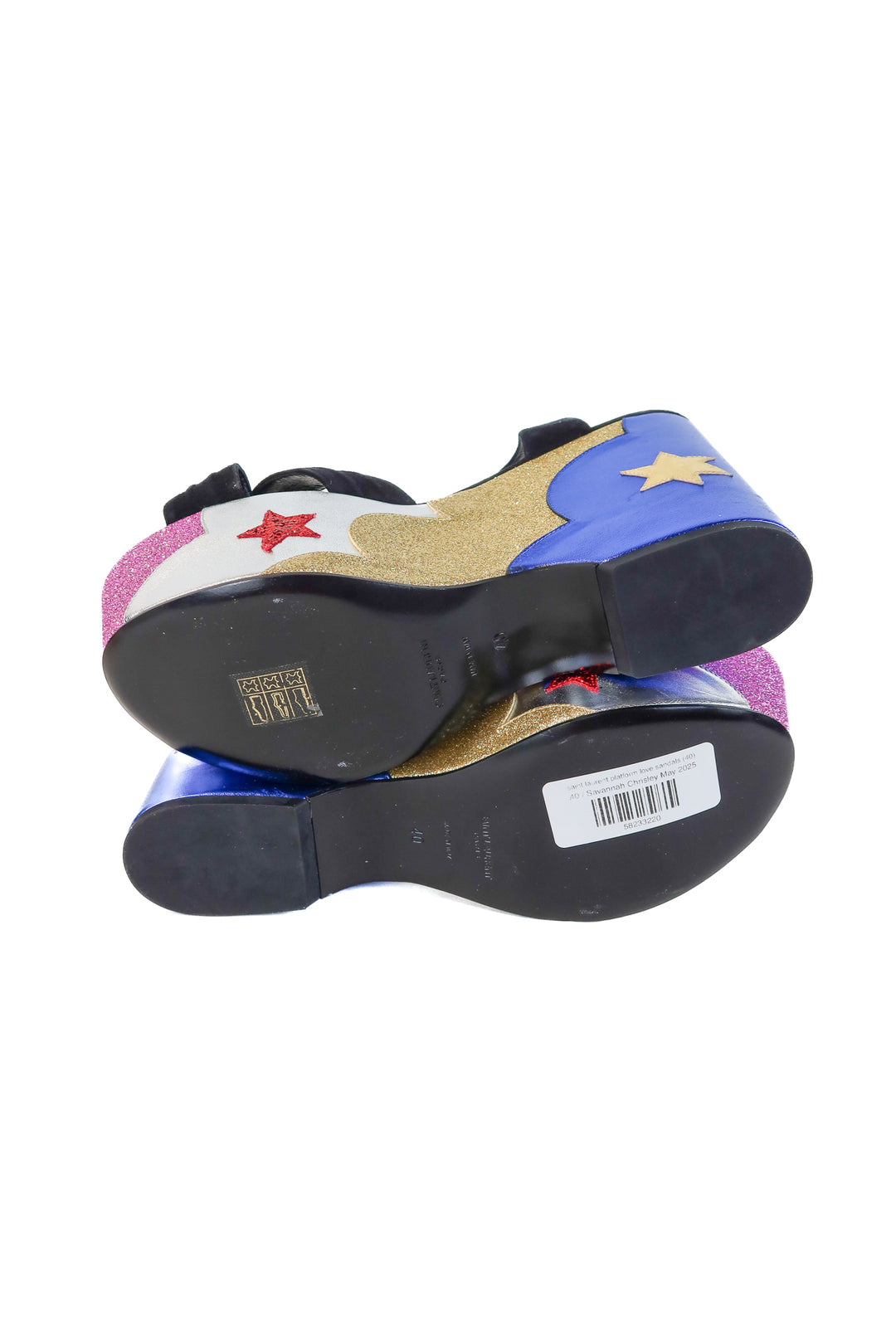 saint laurent platform love sandals (40/ US 9; retail $1,190)