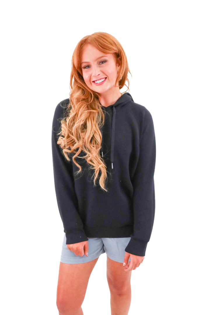 spanx airessentials black pullover hoodie (m; retail $170)