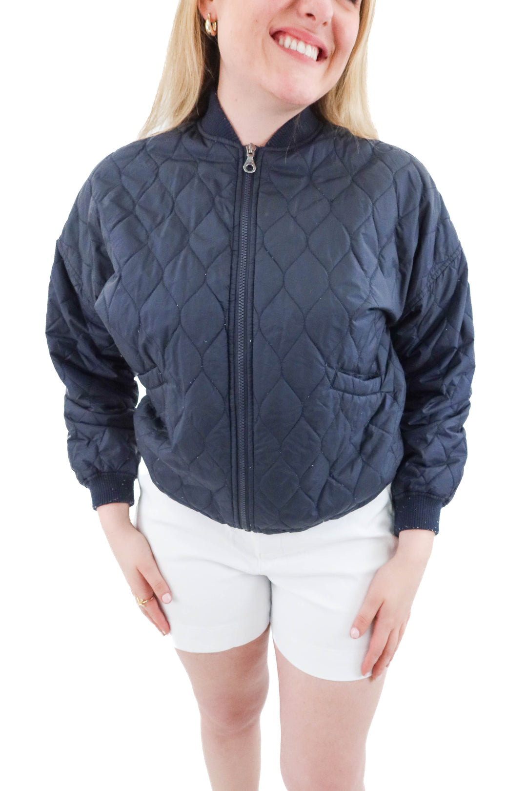 joylab navy blue quilted (XS; retail $45)