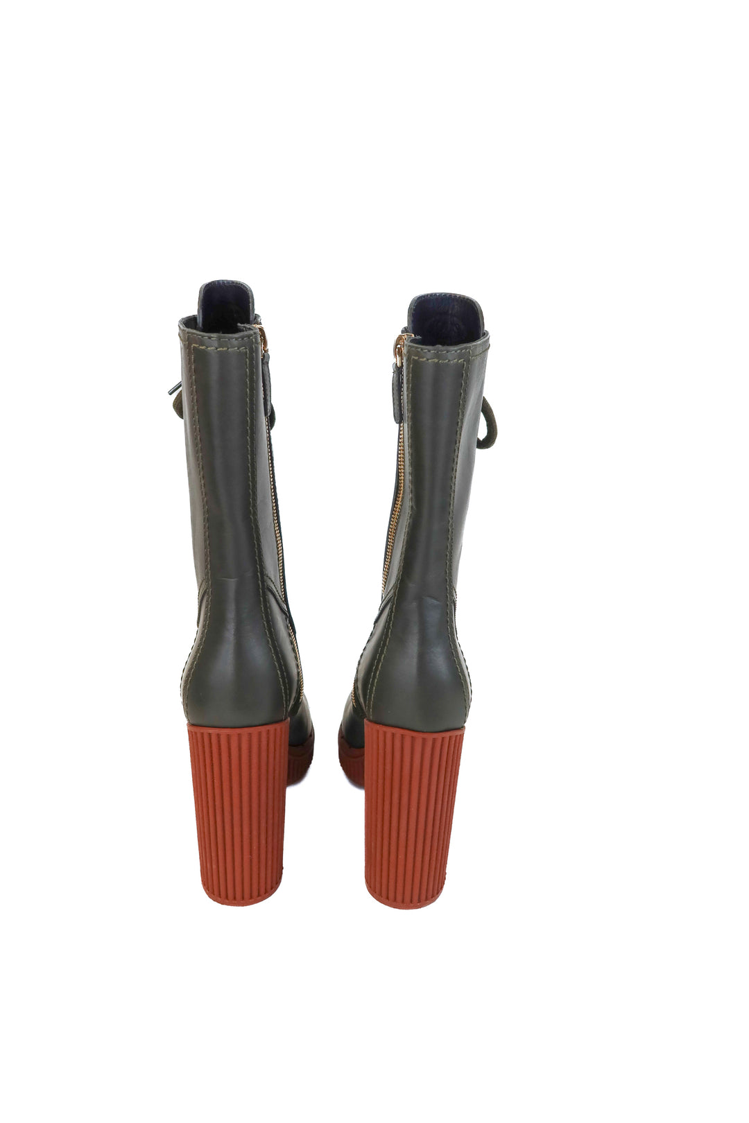 tods leather army green tall boots NWOT (39; est. retail $1,200)