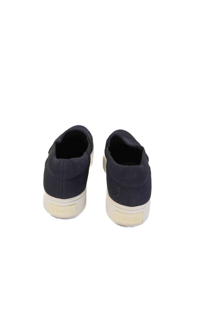 vince black platform slip ons (8.5; retail $250)