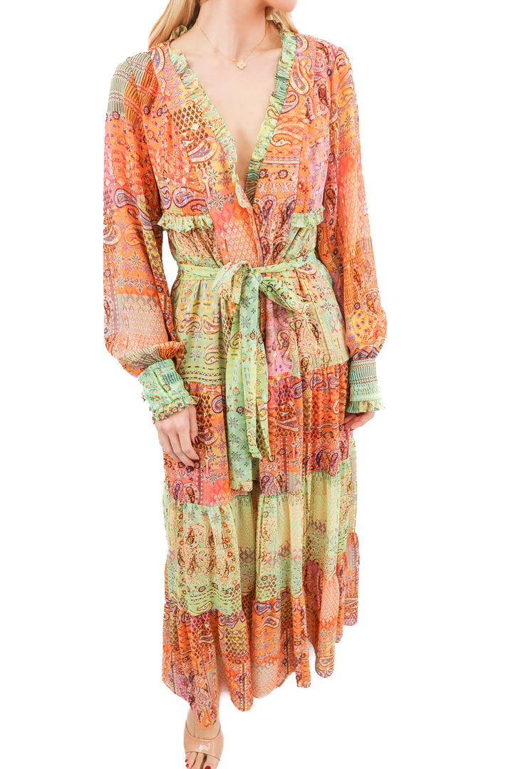 Alexis Paisley Multicolored Maxi Dress (S)