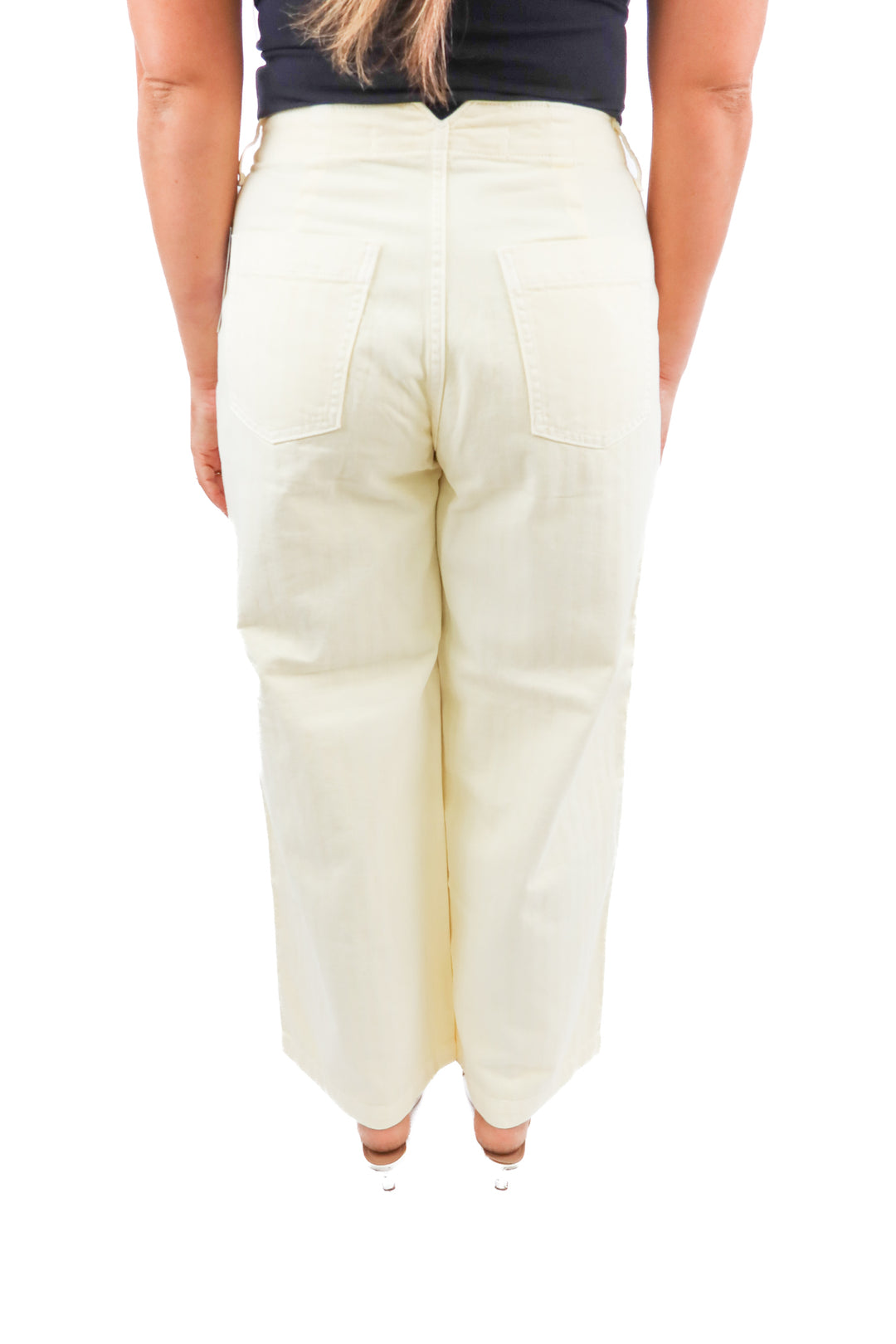 old navy yelllow high rise baggy wideleg jeans NWT (10)