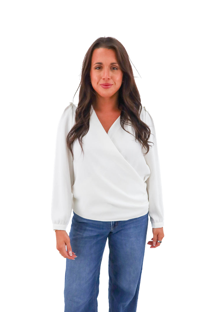sezane cream long sleeve crepe top (40)
