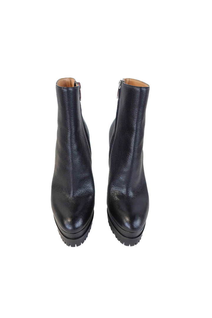 sergio rossi black platform booties (38.5; retail $625)