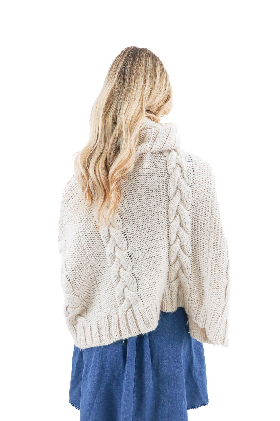 lovestitch cream chunky sweater (s; retail $80)