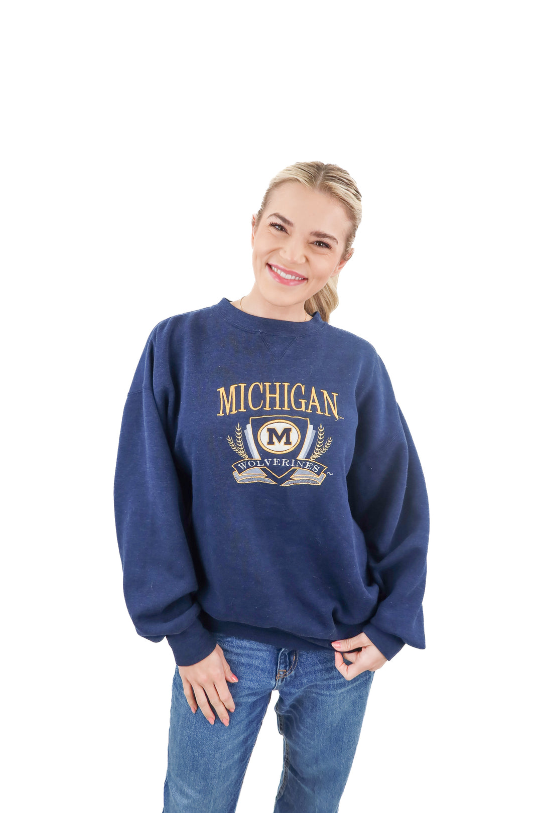 MICHIGAN Wolverines blue sweatshirt (L)