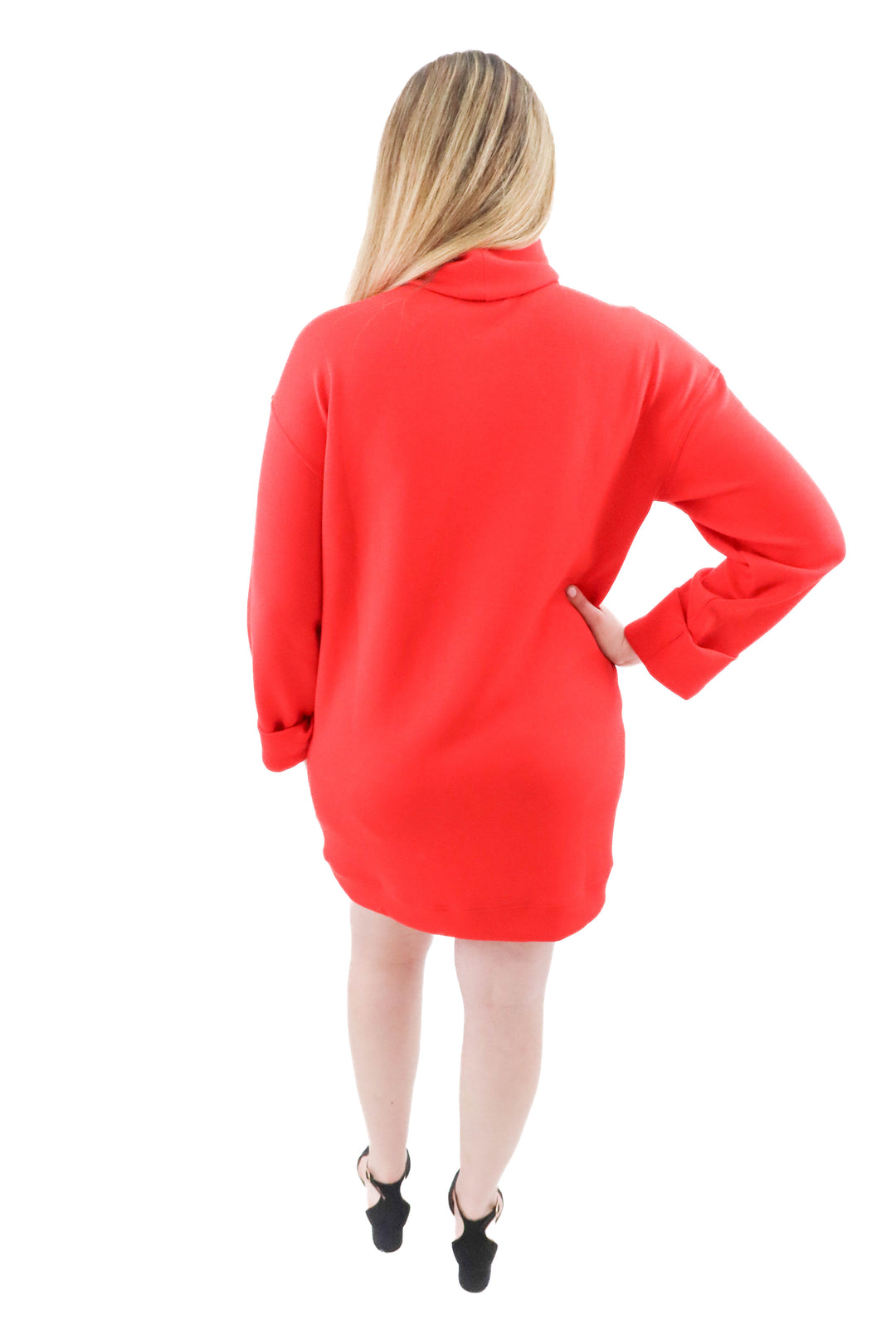 spanx airessentials red turtleneck dress nwt (m; retail $138)
