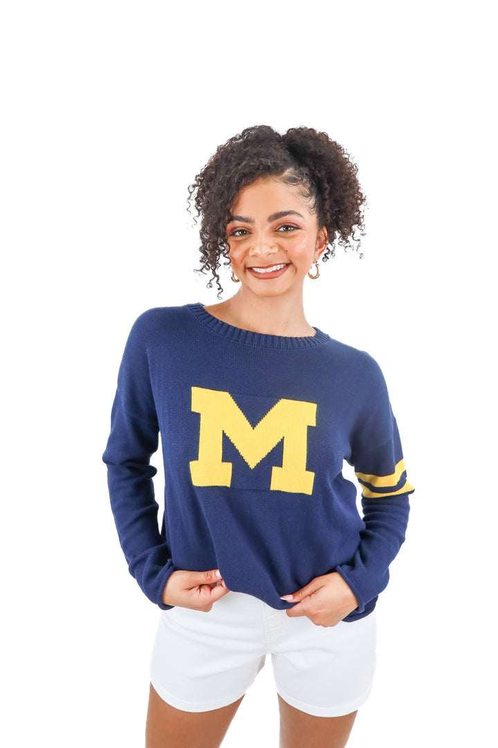 Newport Knits Michigan "M" sweater (M; retail $130)