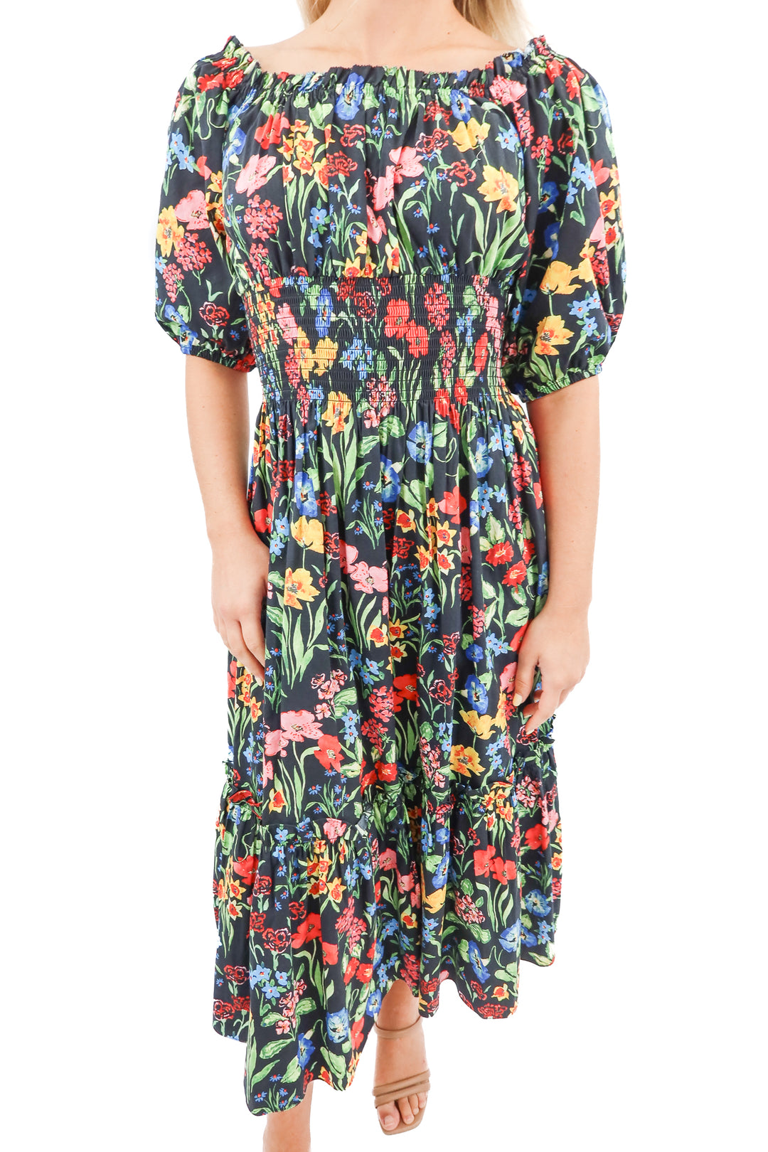 Cara Cara Black Floral Dress (XS; retail $525)