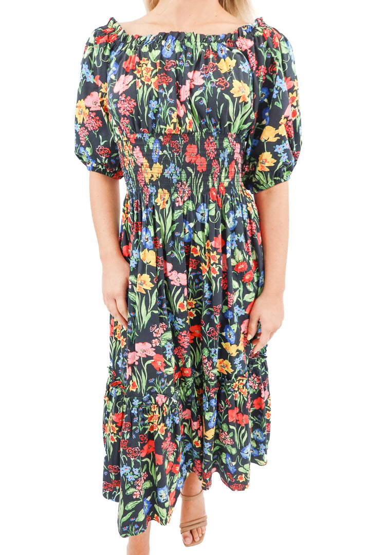 Cara Cara Black Floral Dress (XS; retail $525)