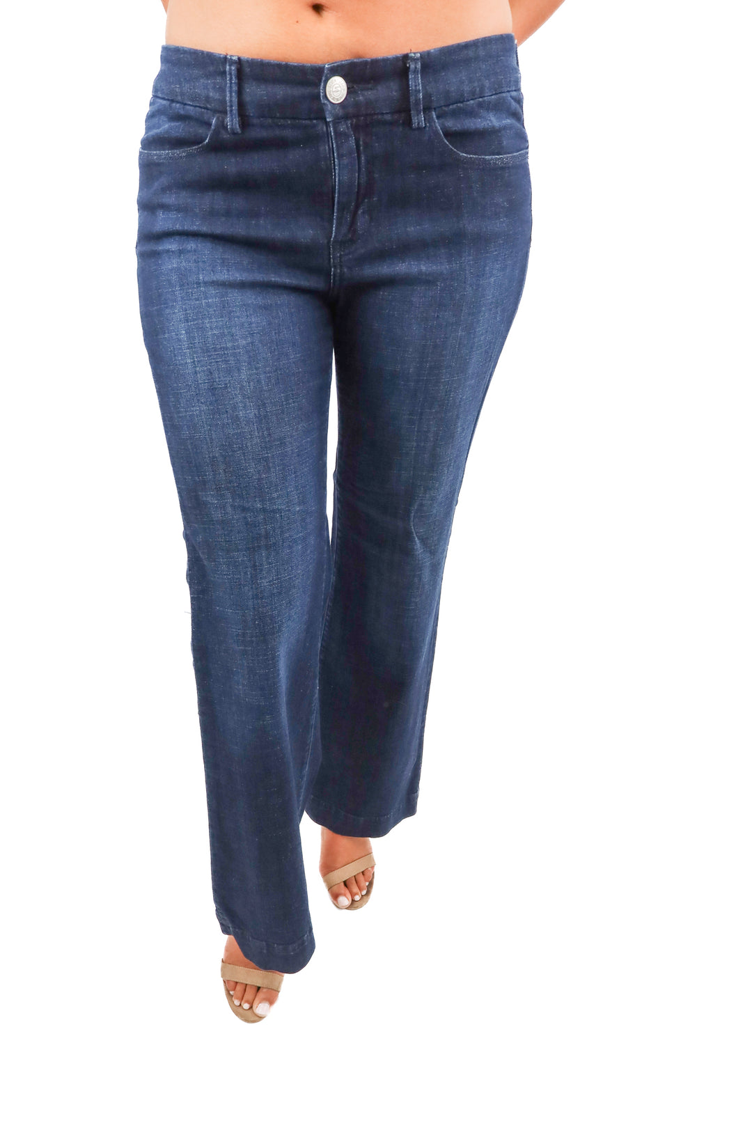 seven7 dark wash trouser jeans (8; retail $79)