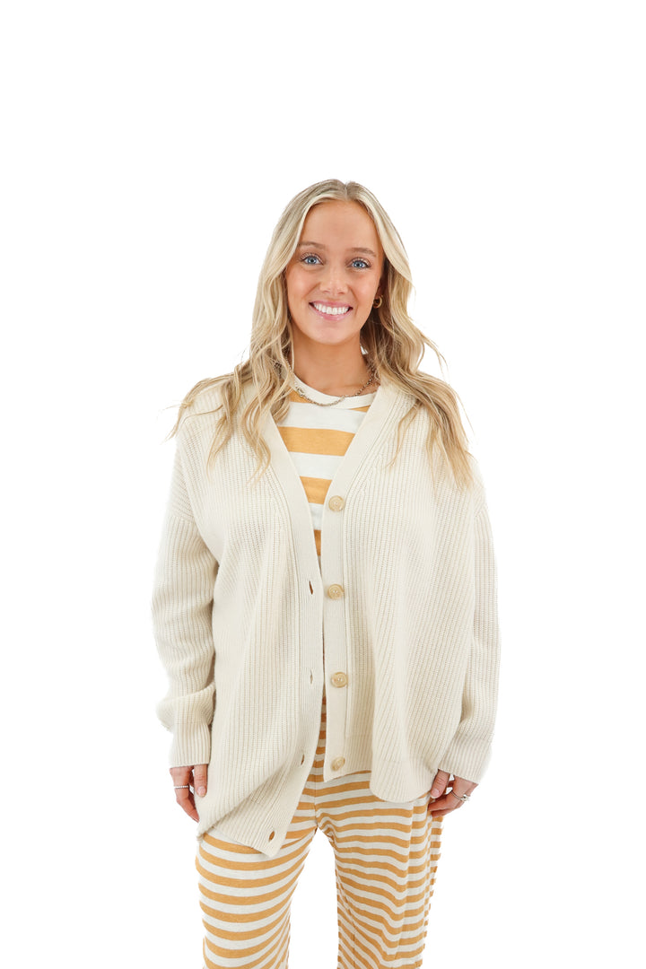 jenni kayne cream cardigan (m; retail $325)