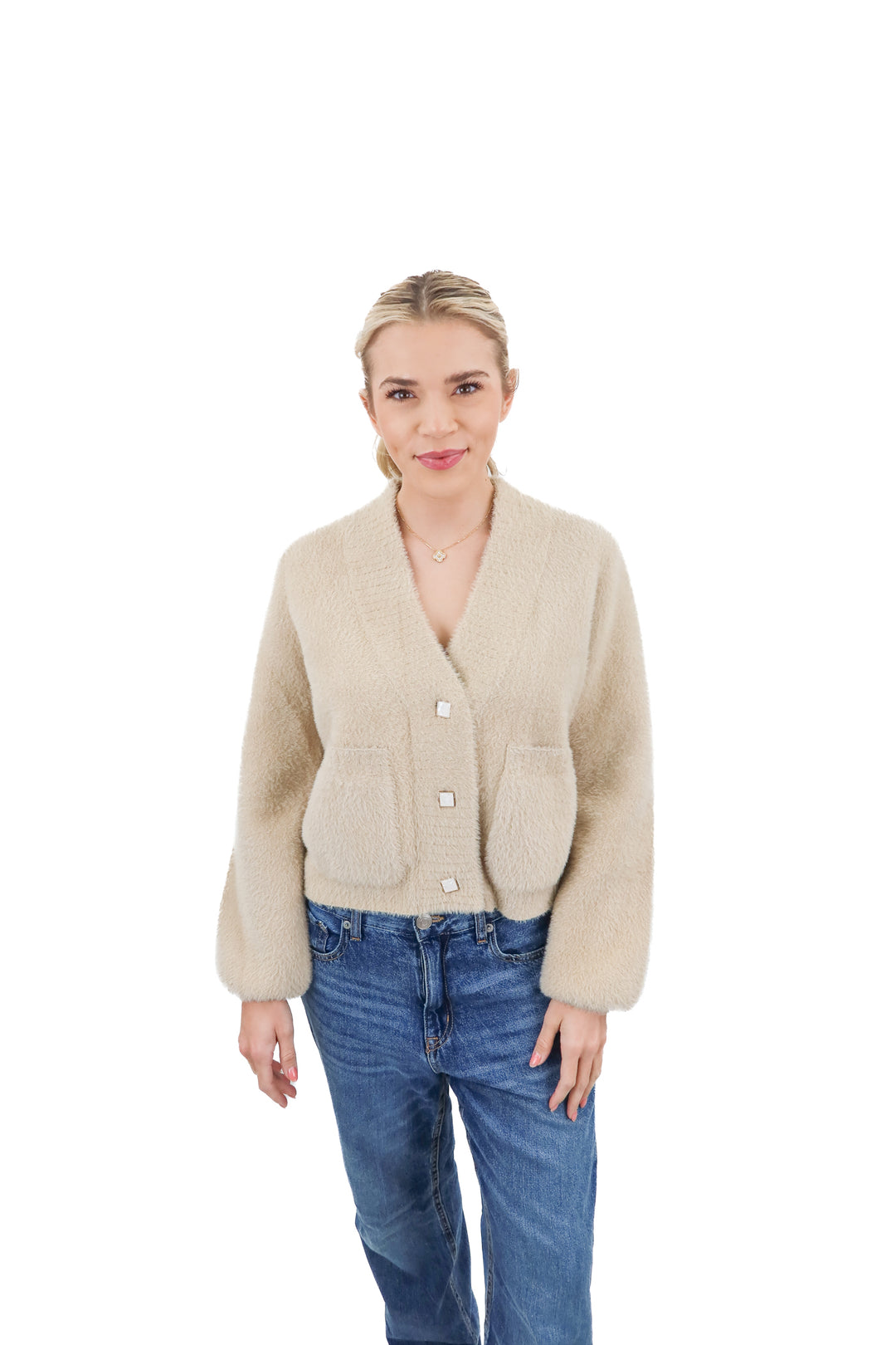 Vici beige super soft brushed blend cardigan NWT (S)