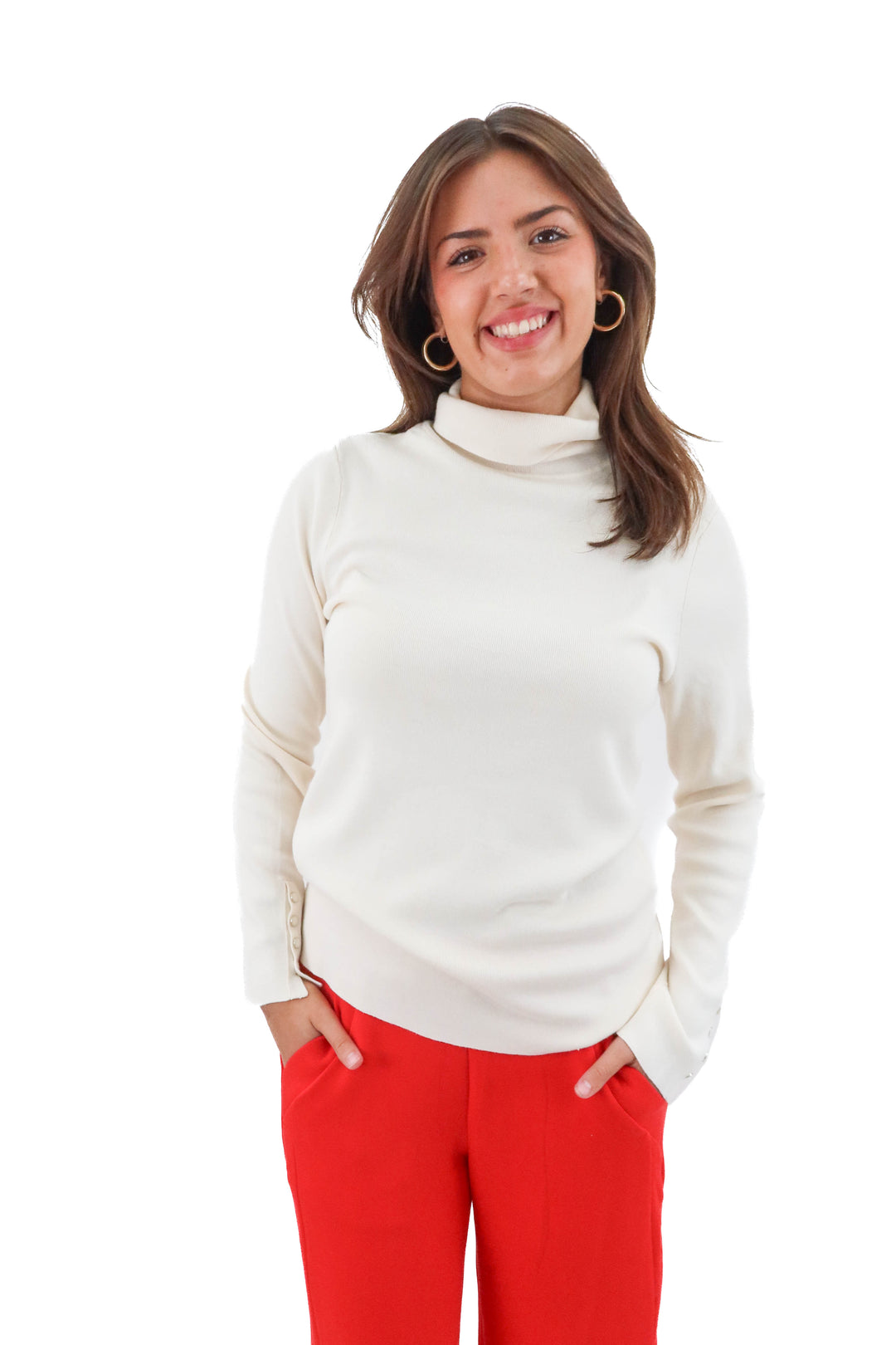 chico's cream knit turtleneck top nwt (1; retail $79.50)