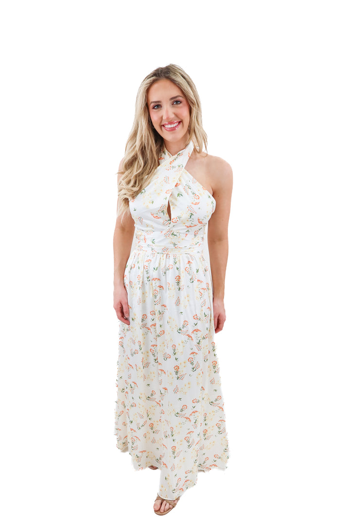 Petal + Pup floral halter maxi NWT (S)