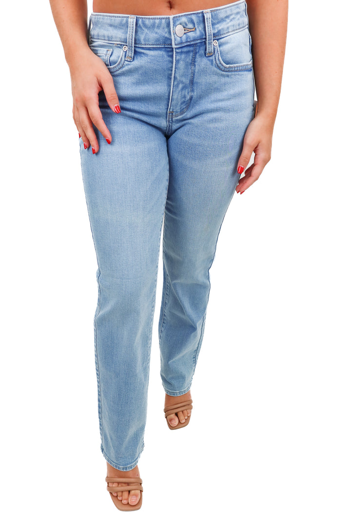 NYDJ lightwash "Marilyn" straight jeans (retail $139)