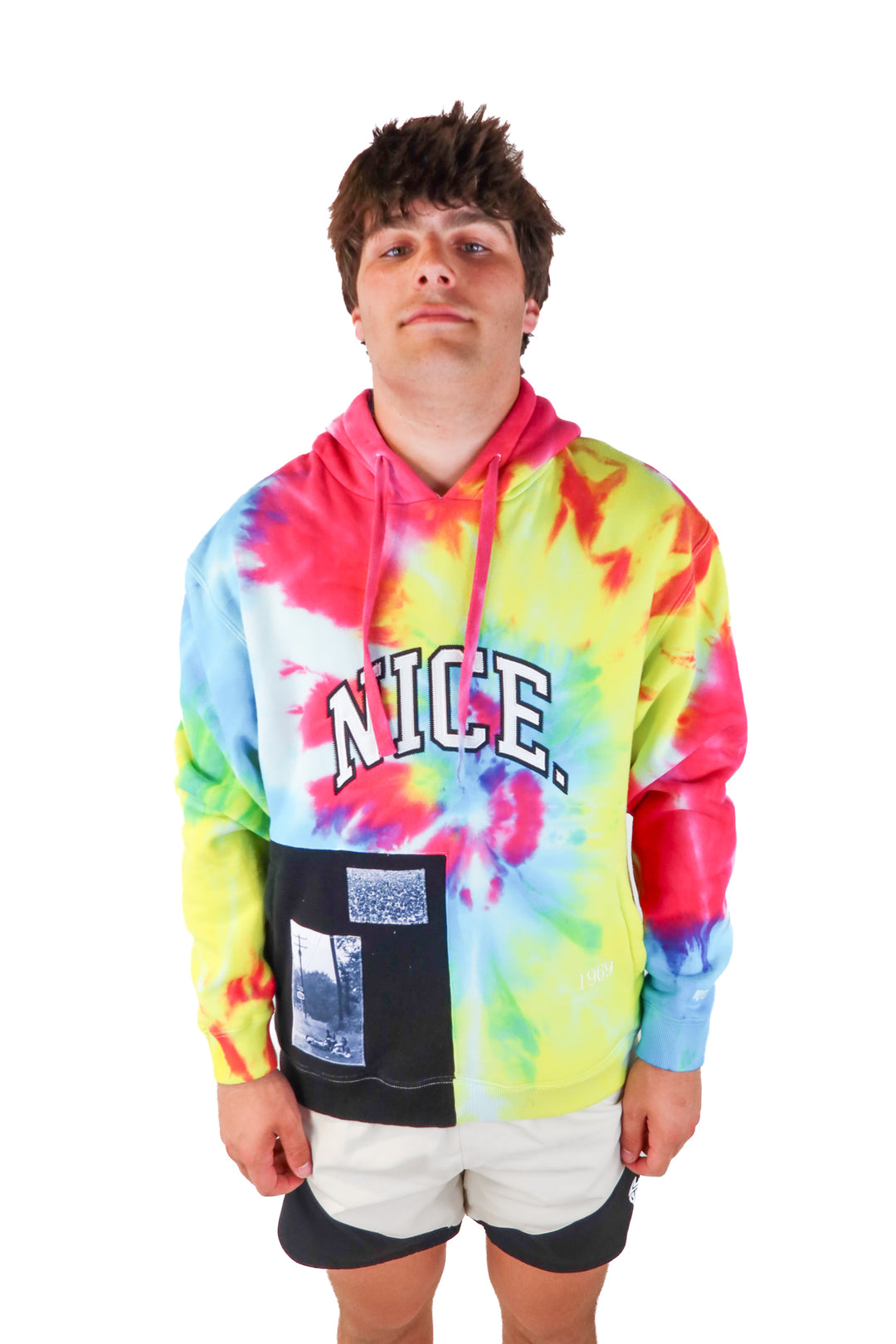 woodstock nice kicks tie dye hoodie (XL)