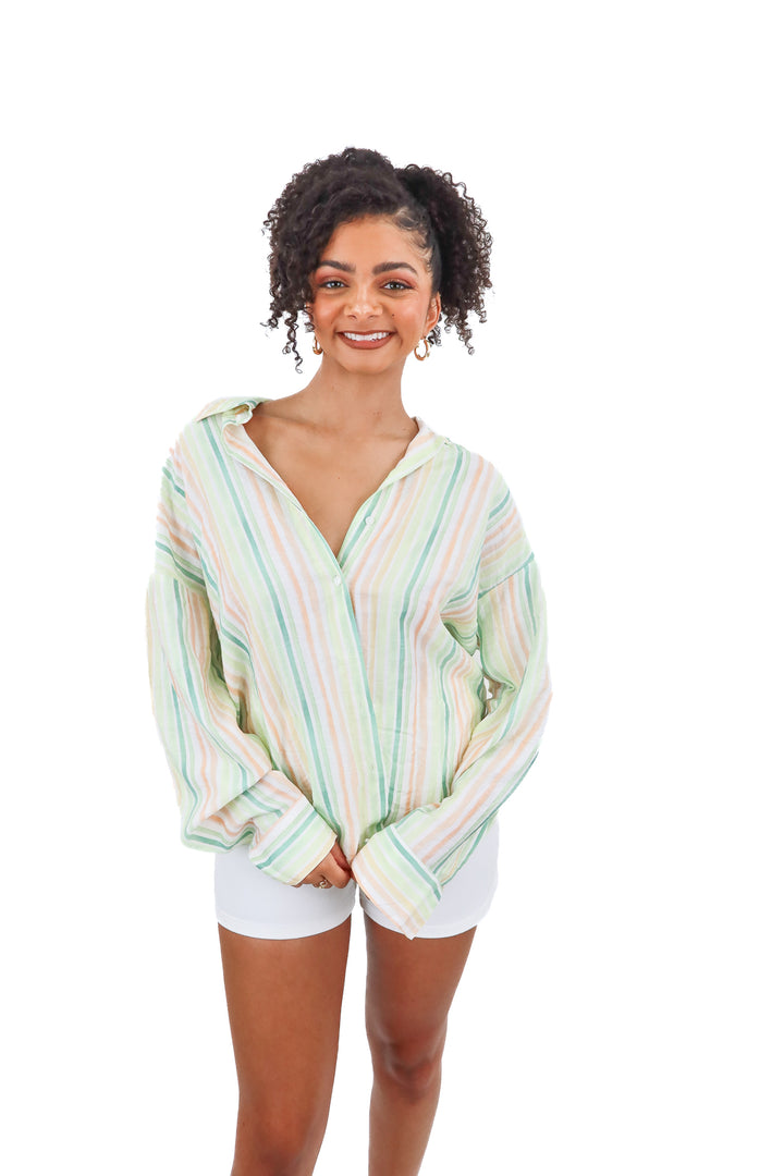 Vici Multicolored Striped Shirt (M)