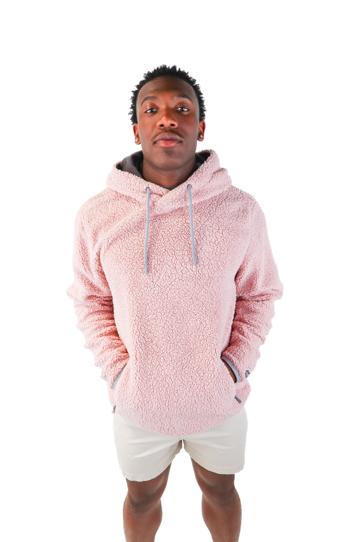 chubbies pink sherpa pullover (xxl)