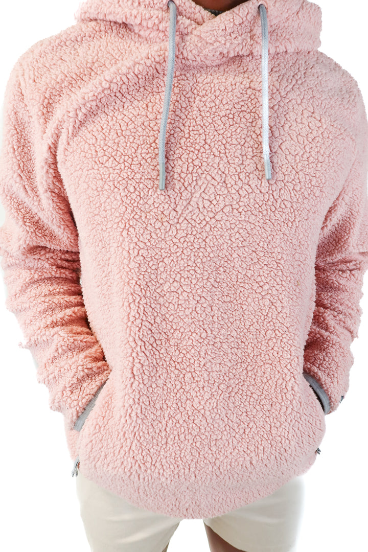 chubbies pink sherpa pullover (xxl)