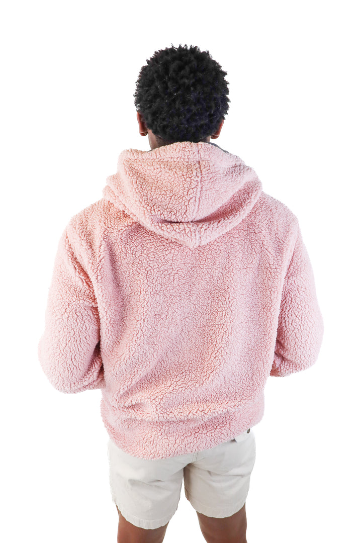 chubbies pink sherpa pullover (xxl)