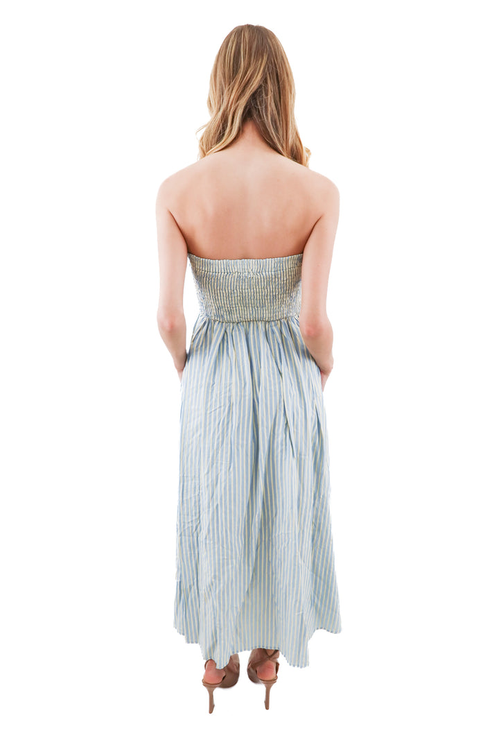 by together blue striped maxi dress (s)