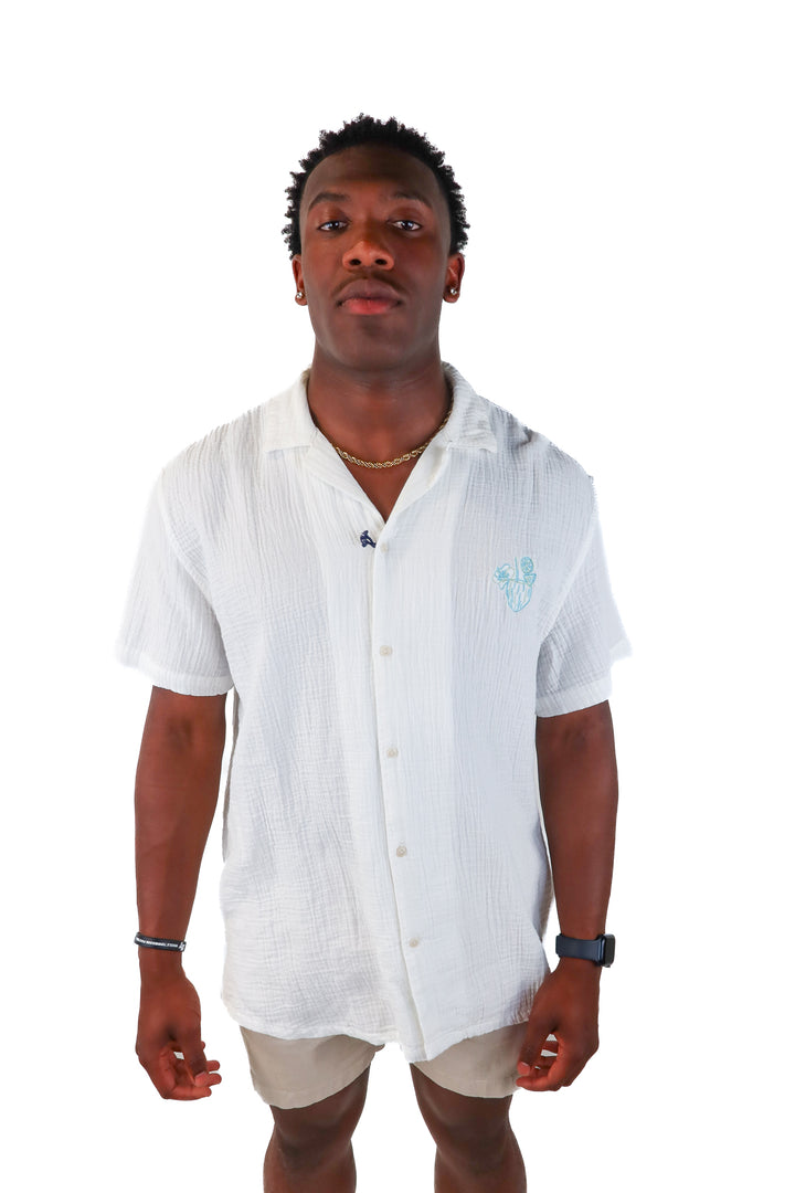 SOLD: chubbies white gauze top NWT (xl)