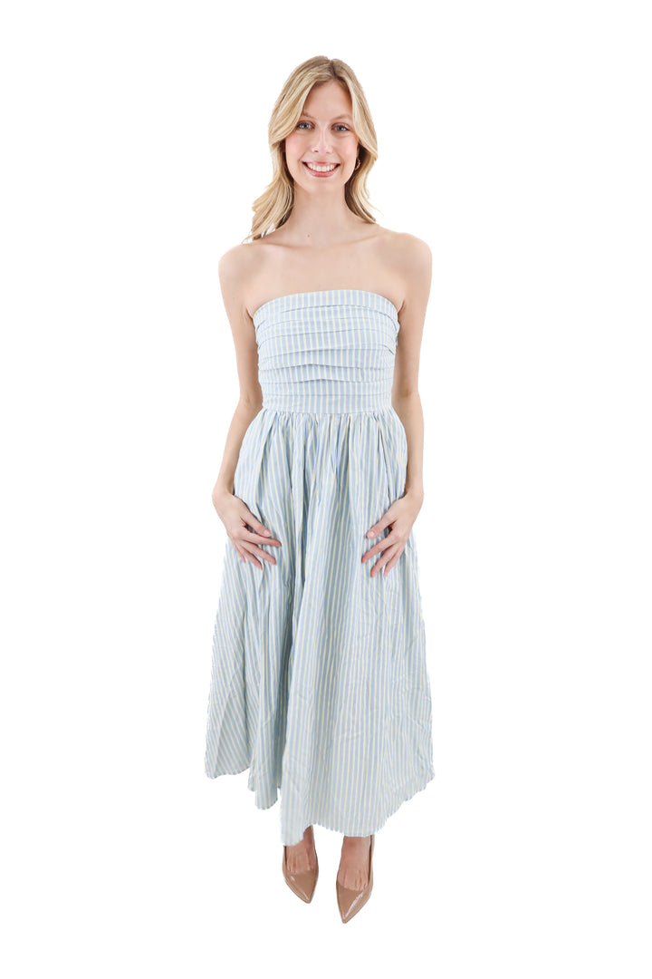 by together blue striped maxi dress (s)