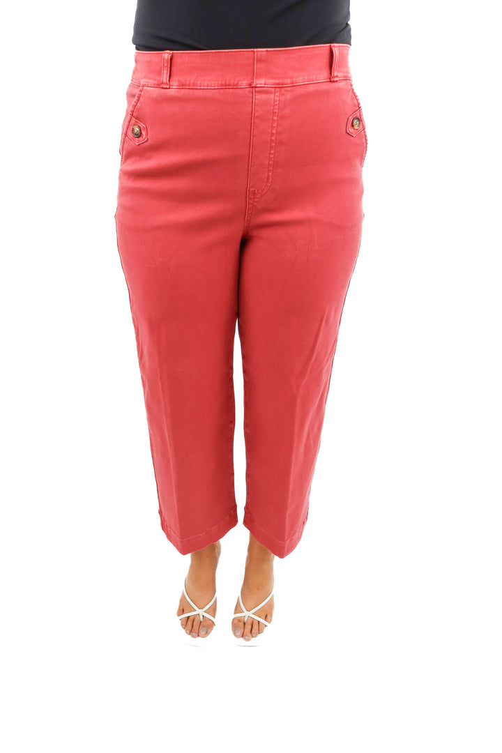 spanx red wide leg pants (L; retail $118)
