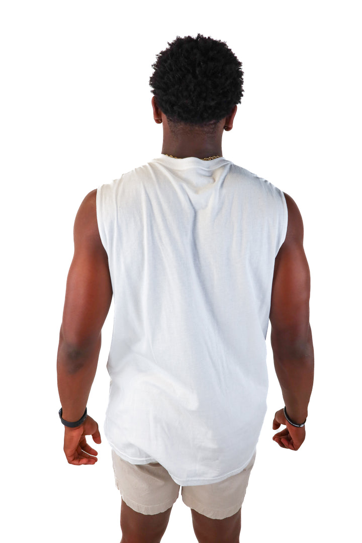 bcg white muscle tank (xl)